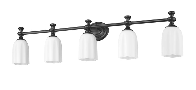 Orion 5 Light 40.25" Vanity in Matte Black