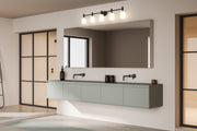 Orion 5 Light 40.25" Vanity in Matte Black in a room setting