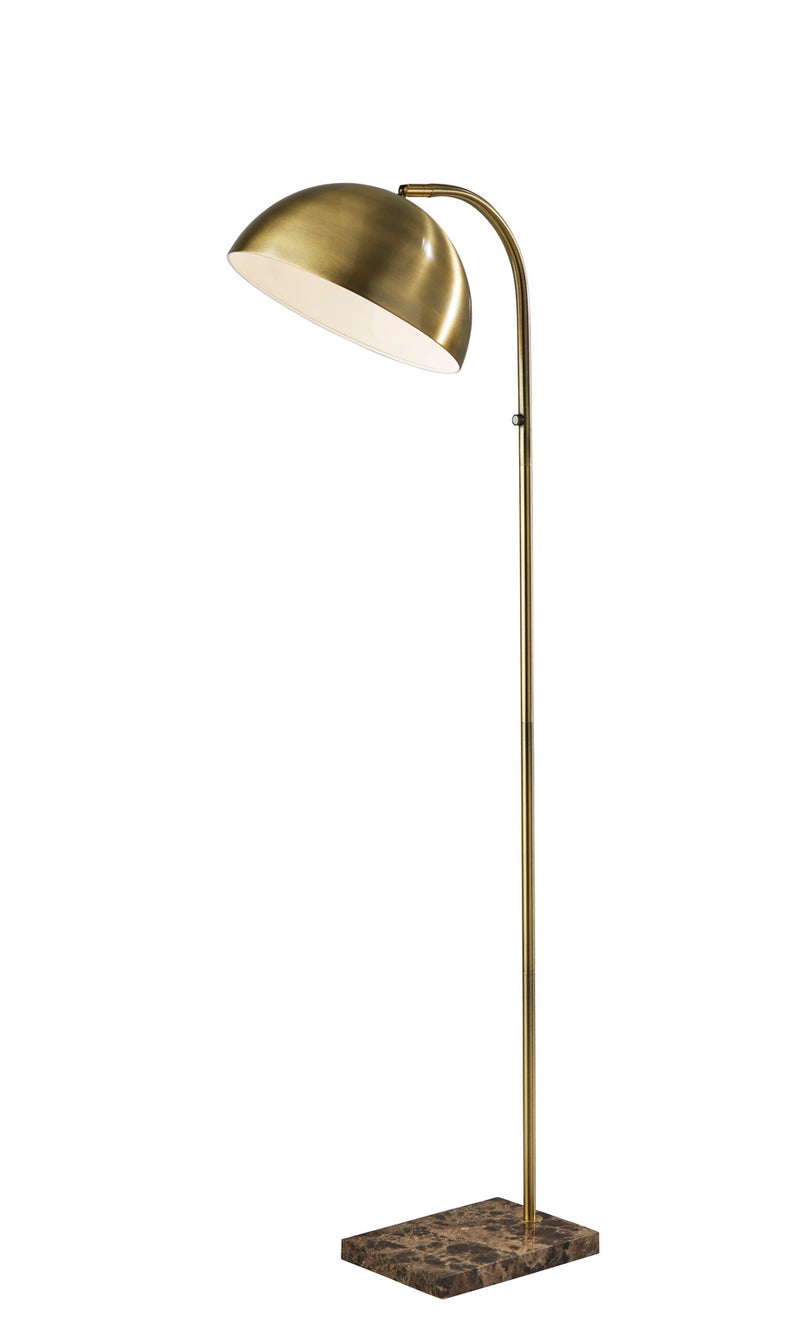 Paxton Floor Lamp in Antique Brass