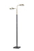 Rowan LED Floor Lamp in Black & Antique Brass