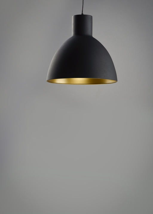Cora 8.75" Pendant in Black / Gold