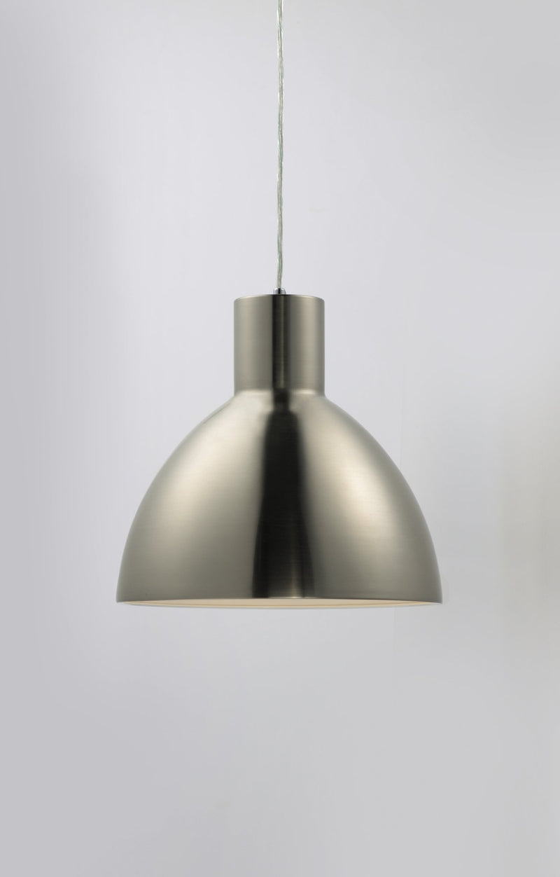 Cora 13.75" Pendant in Satin Nickel