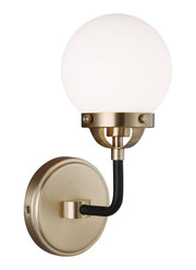 Cafe Bath Sconce in Satin Brass