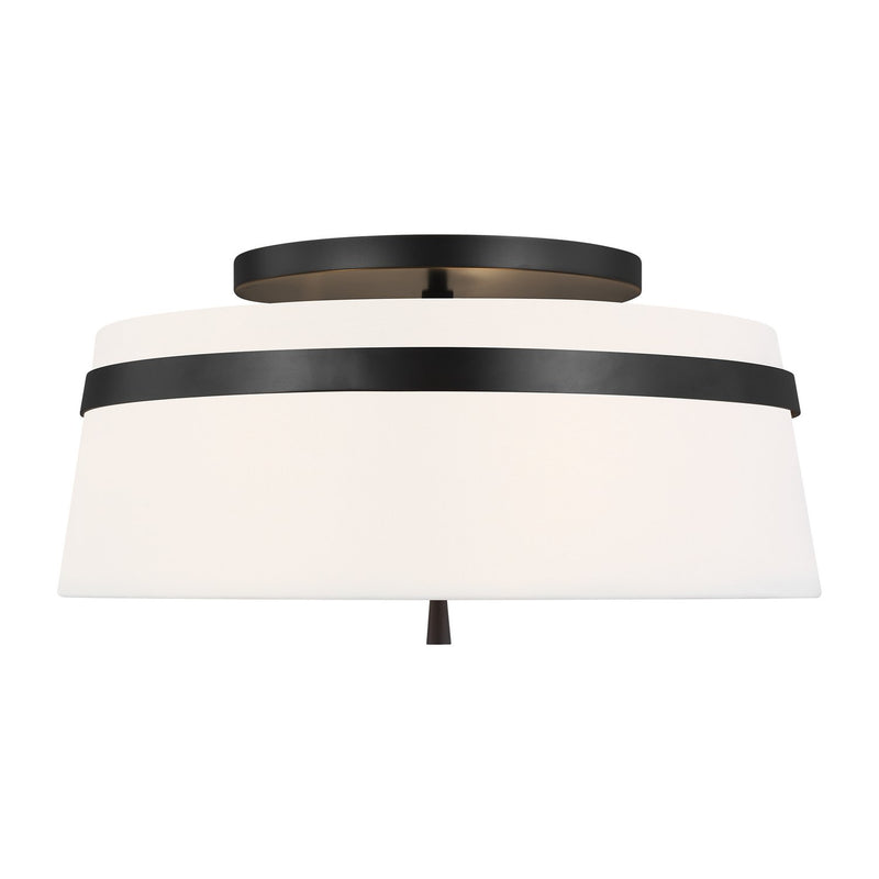 Cordtlandt 3-Light Large Semi-Flush Mount in Aged Iron