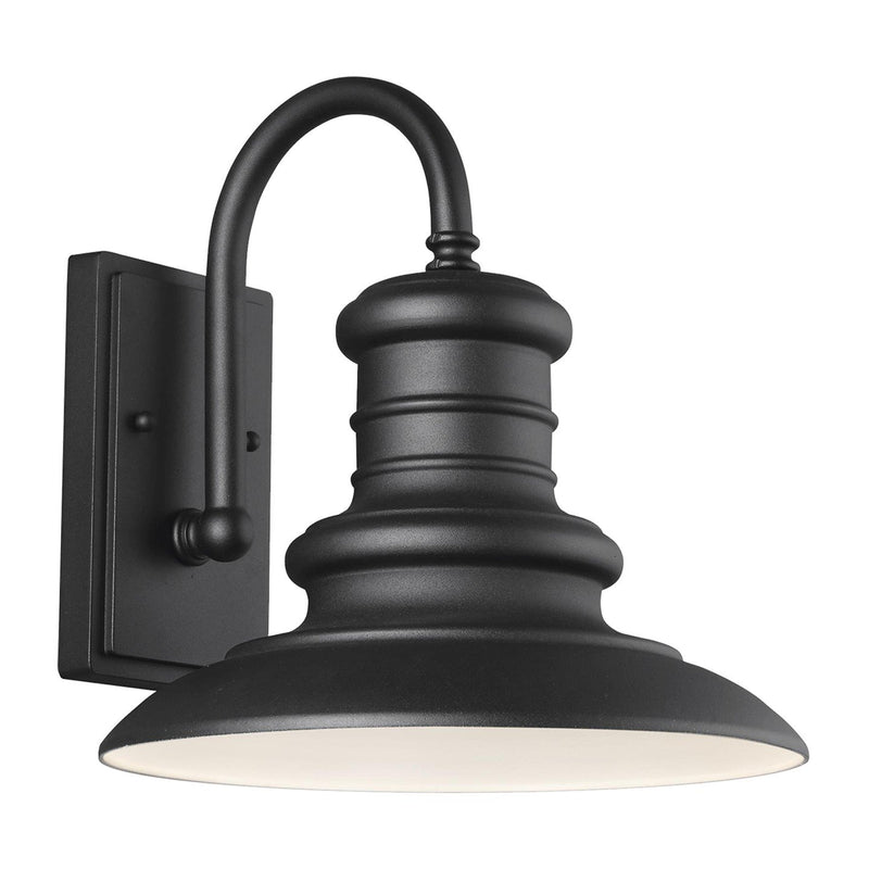 Redding Station 12" Outdoor Wall Lantern in Textured Black