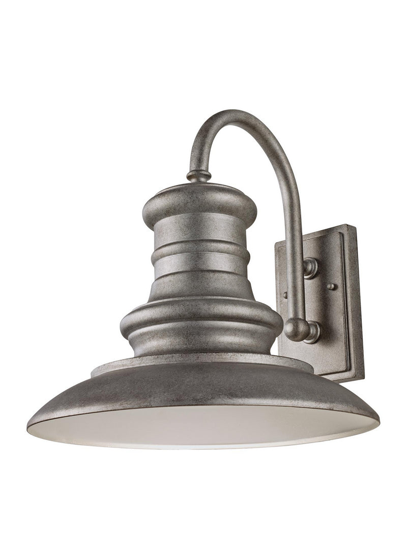 Redding Station One Light Outdoor Wall Lantern in Tarnished Silver