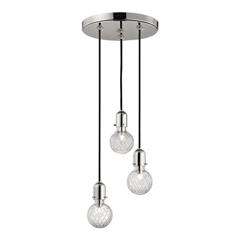 Marlow 3-Light Pendant in Polished Nickel