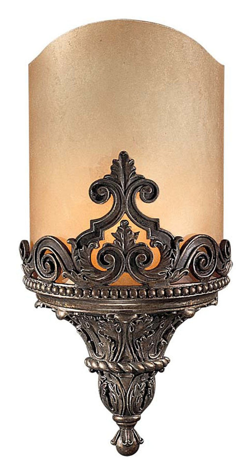 Metropolitan 8" Scavo Glass Wall Sconce in Aged Bronze