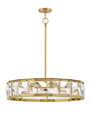 Jolie 30" Drum Pendant in Heritage Brass