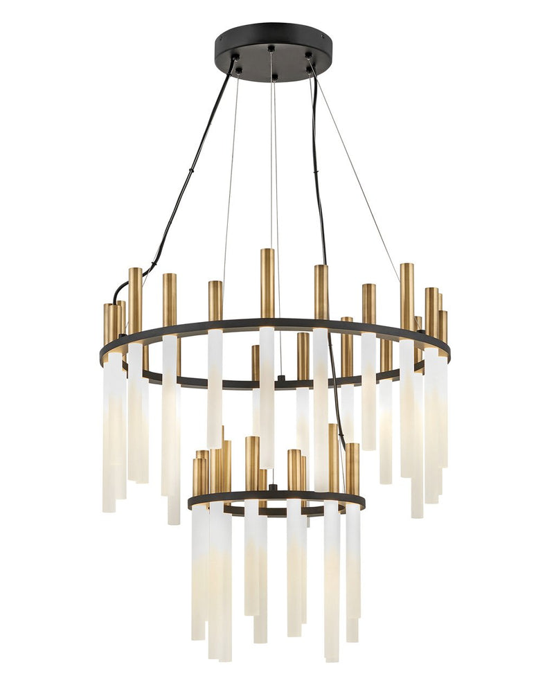 Echo 2-Tier LED Chandelier in Black