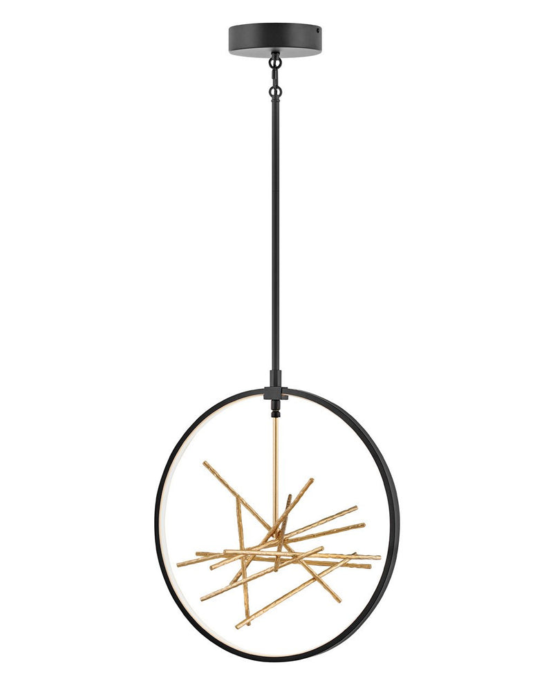 Styx 18" LED Open Frame Pendant in Black