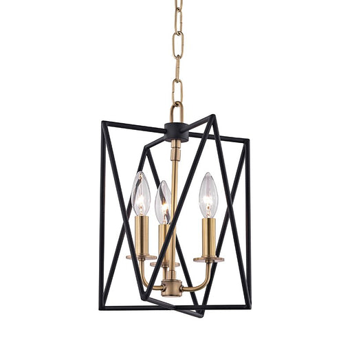Laszlo 3-Light Chandelier in Aged Brass