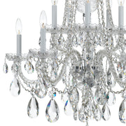 Traditional Crystal 10 Light 32" Chandelier in Polished Chrome