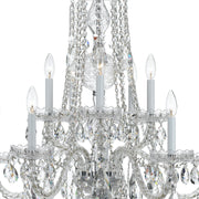 Traditional Crystal 10 Light 32" Chandelier in Polished Chrome