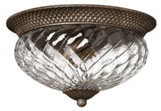 Plantation Medium 3-Light Flush Mount in Pearl Bronze