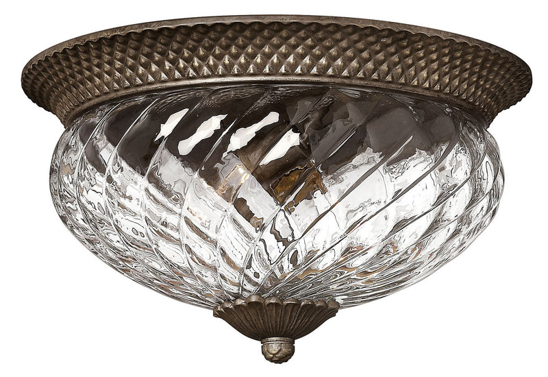 Plantation Medium 3-Light Flush Mount in Pearl Bronze