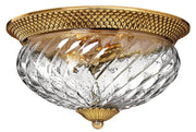 Plantation Medium 3-Light Flush Mount in Burnished Brass