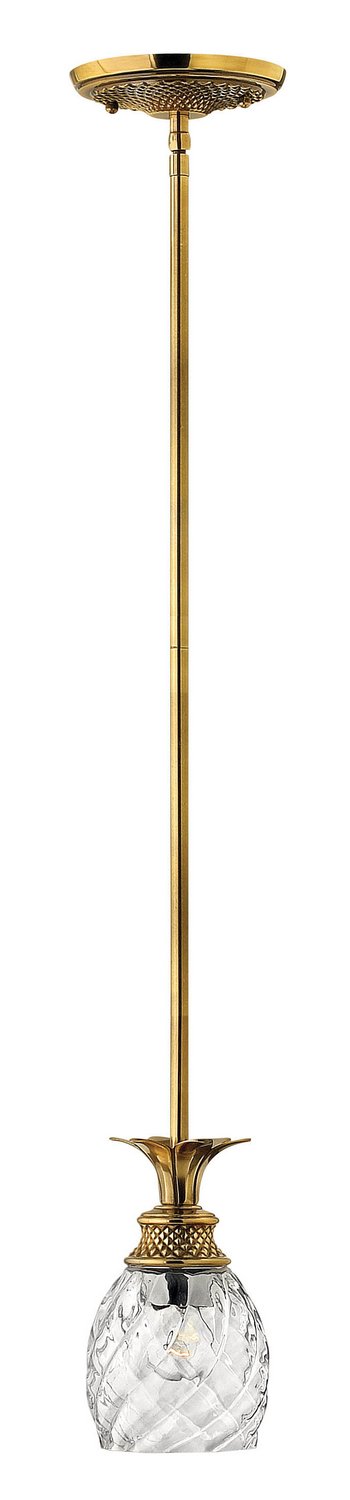 Plantation Mini Pendant in Burnished Brass