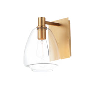 Babylon 1 Light Wall Sconce in Satin Brass