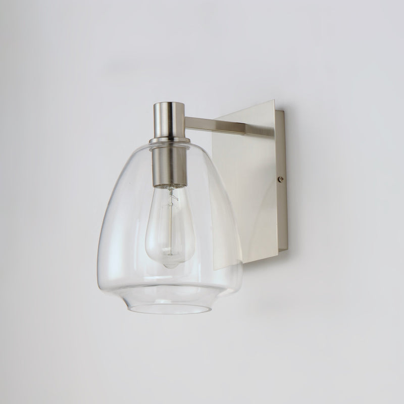 Babylon 1 Light Wall Sconce in Satin Nickel