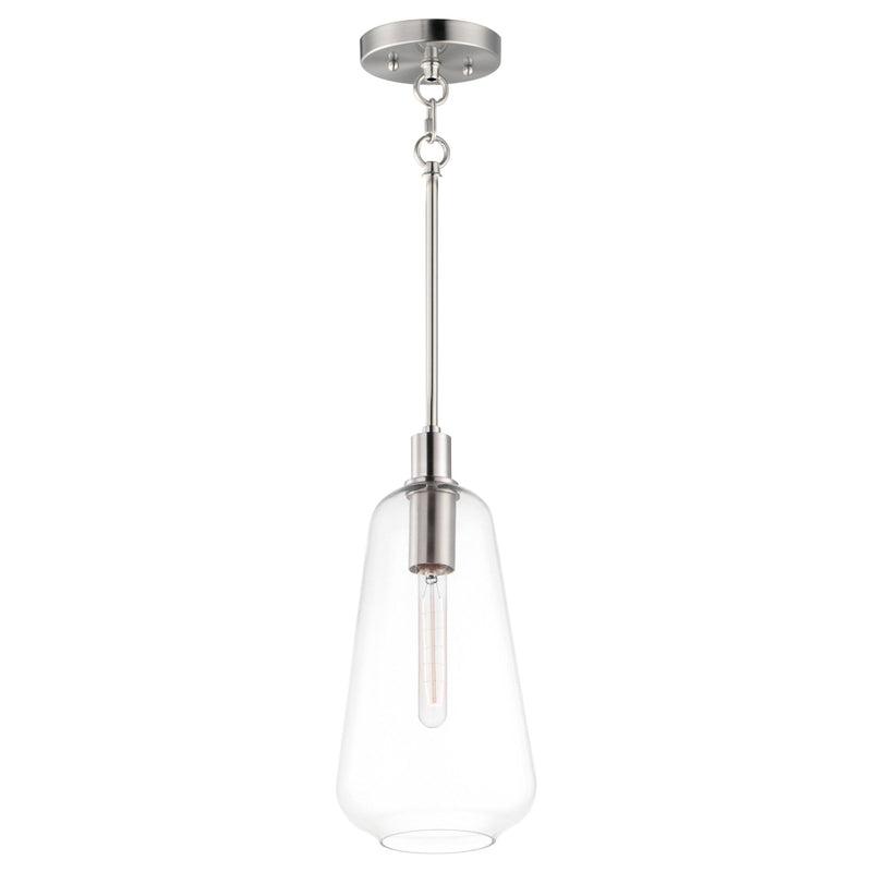 Babylon 7.5" Cylinder Pendant in Satin Nickel