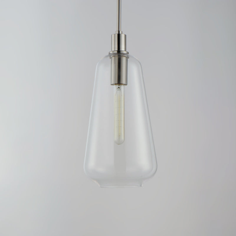 Babylon 7.5" Cylinder Pendant in Satin Nickel