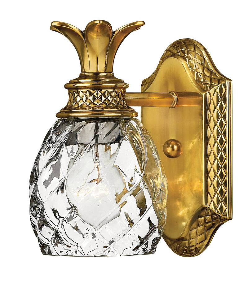 Plantation Bath Sconce in Burnished Brass