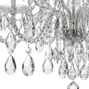 Traditional Crystal 12 Light 37.5" Chandelier in Polished Chrome
