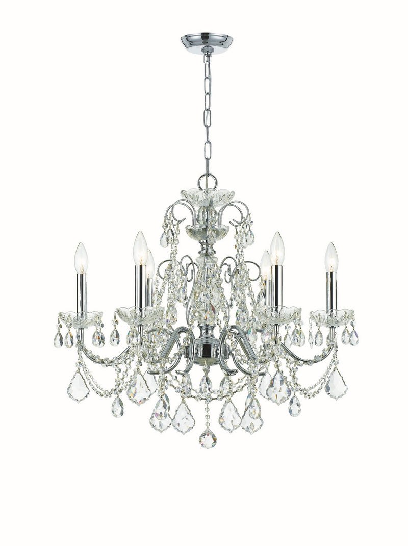 Imperial 6-Light Chandelier in Polished Chrome - Lamps Expo