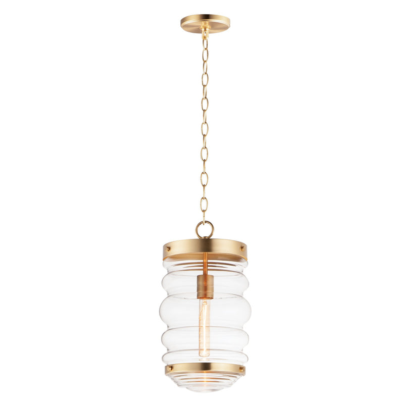 Newport 1 Light Pendant in Satin Brass