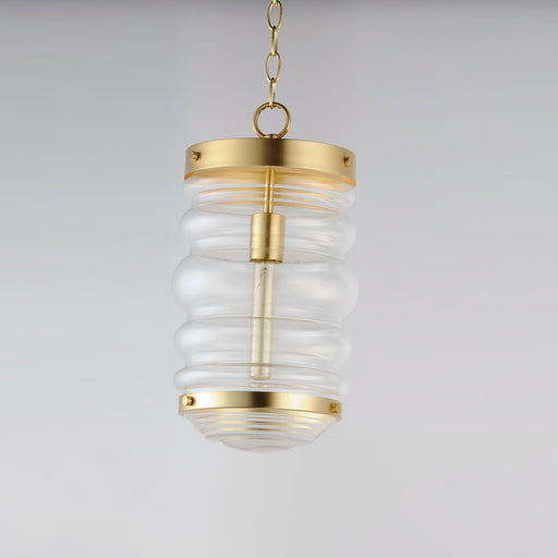 Newport 1 Light Pendant in Satin Brass
