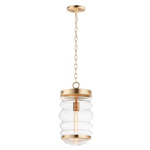Newport 1 Light Pendant in Satin Brass