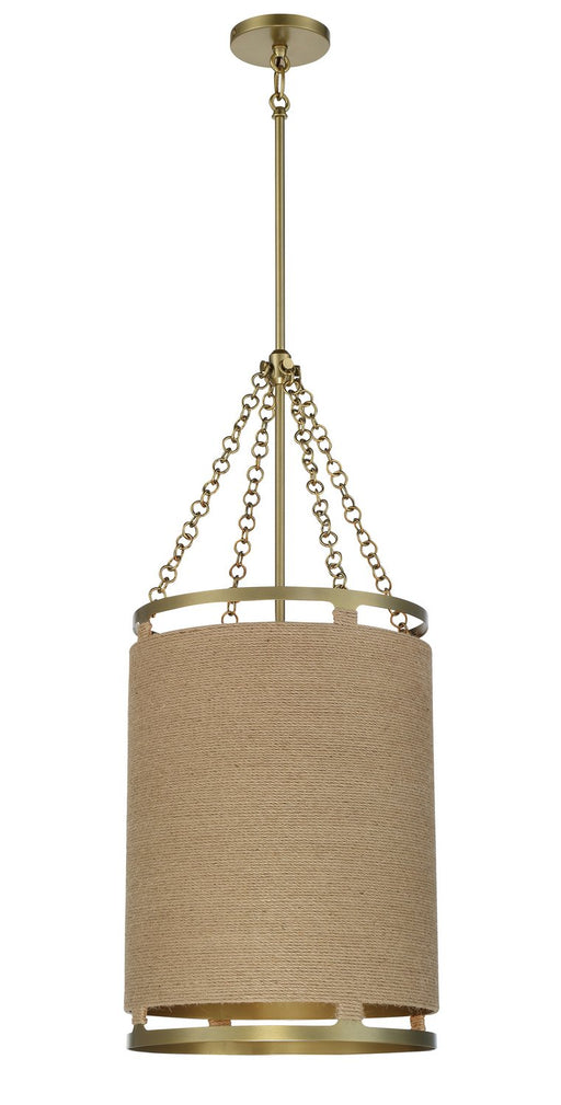 Windward Passage 4-Light Pendant in Soft Brass