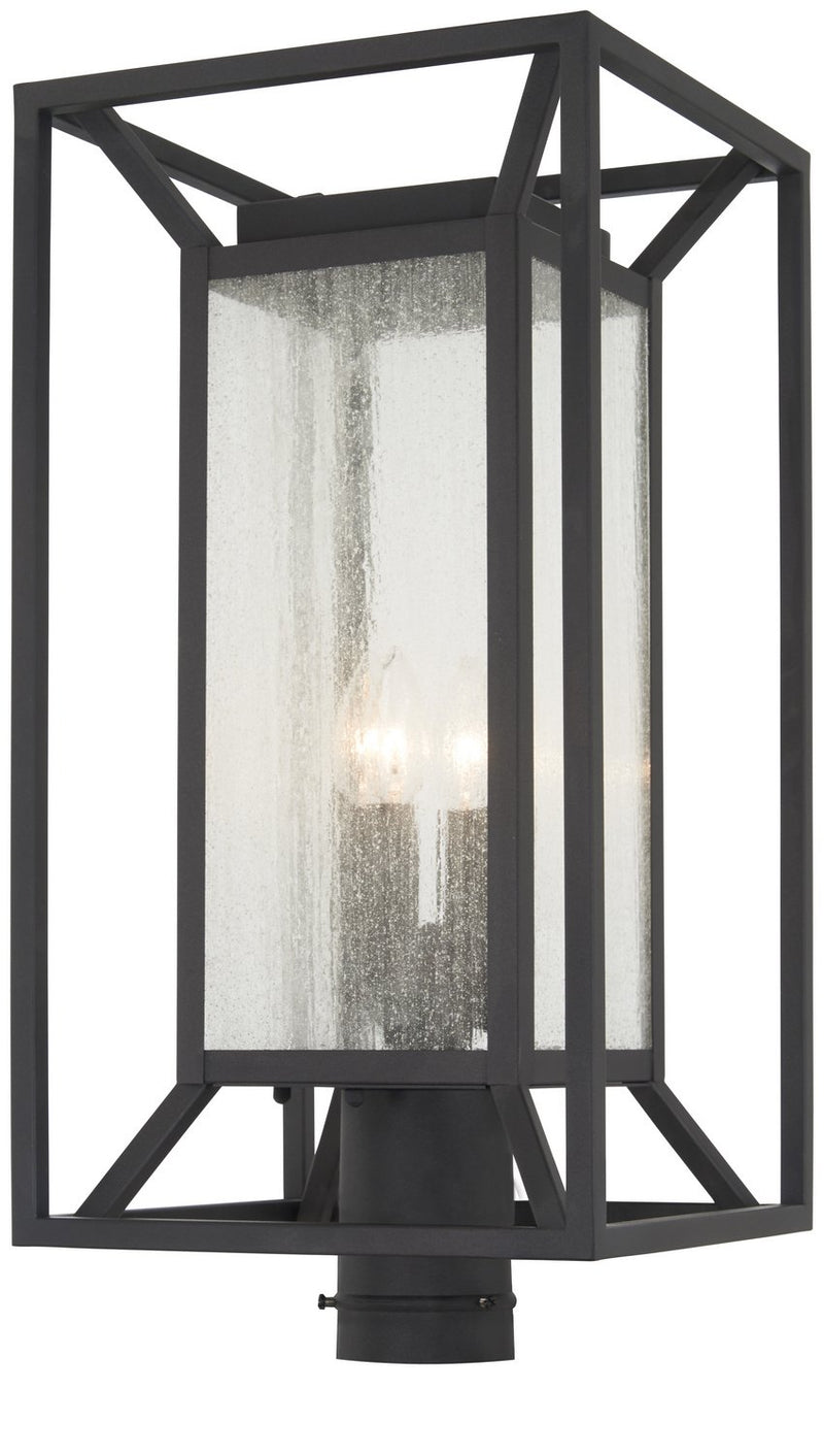 Harbor View 4-Light Outdoor Post Light in Sand Coal