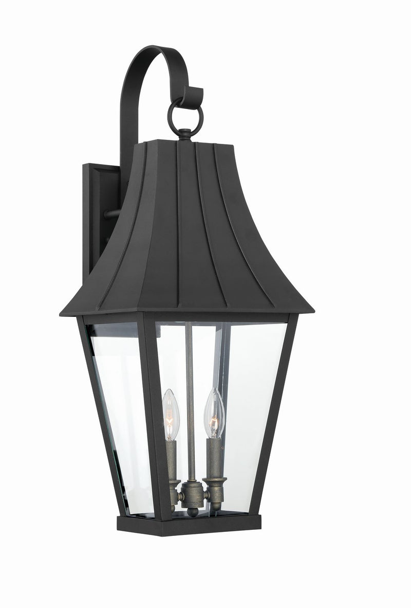 Chateau Grande 2-Light Outdoor Wall Lantern in Sand Coal w/Gold