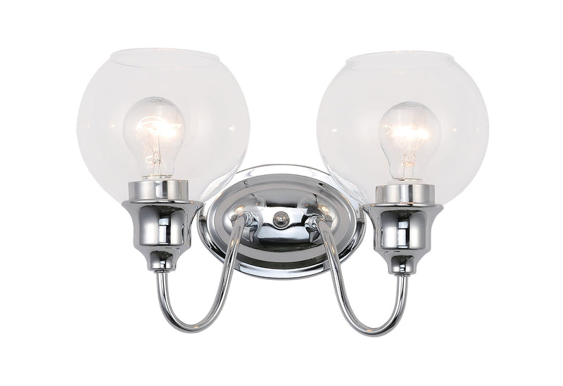 Ballord 2 Light Bath Vanity in Polished Chrome
