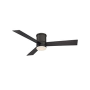 Axis 52" Outdoor Flush Mount Ceiling Fan with Light in Matte Black