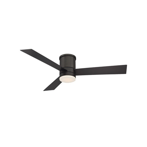 Axis 52" Outdoor Flush Mount Ceiling Fan with Light in Matte Black