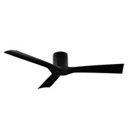 Aviator 54" Outdoor Flush Mount Ceiling Fan in Matte Black