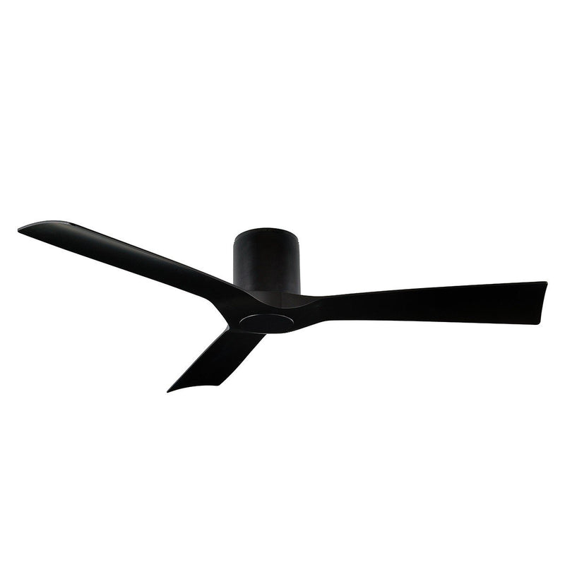 Aviator 54" Outdoor Flush Mount Ceiling Fan in Matte Black