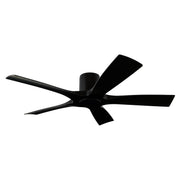 Aviator 5 54" Outdoor Flush Mount Ceiling Fan in Matte Black