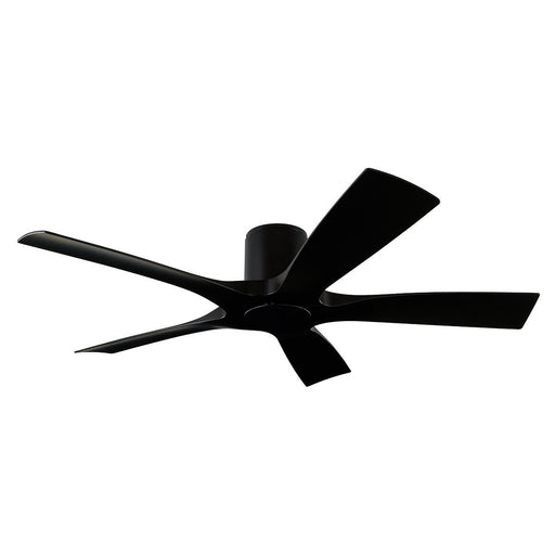 Aviator 5 54" Outdoor Flush Mount Ceiling Fan in Matte Black