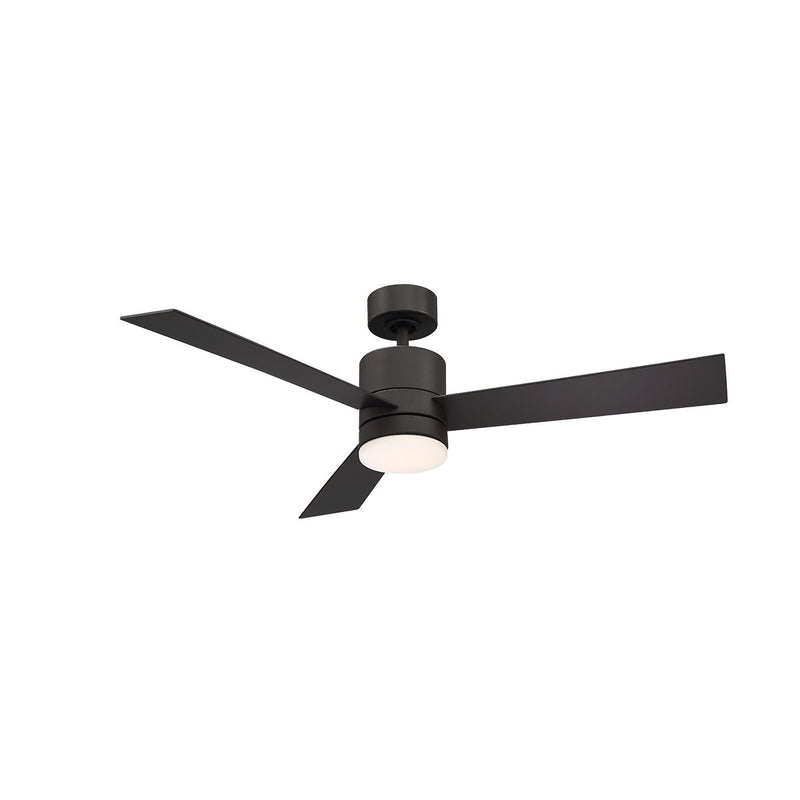 Axis 52" Outdoor Ceiling Fan with Light in Matte Black