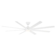 Hydra 96" Ceiling Fan in Matte White/ Titanium Silver