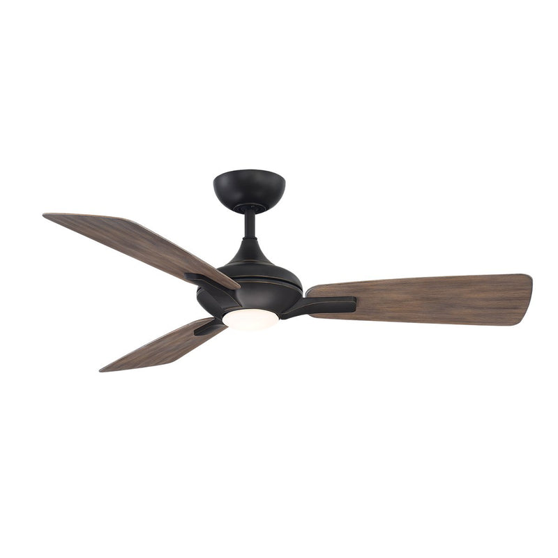 Mykonos 52" Outdoor Ceiling Fan with Light in Oil Rubbed Bronze / Barn Wood