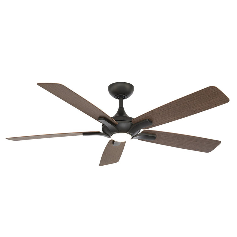 Mykonos 5 60" Outdoor Ceiling Fan with Light in Bronze / Dark Walnut
