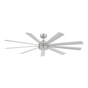 Wynd XL 72" Outdoor Ceiling Fan with Light in Stainless Steel