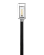 Republic Outdoor Post Light in Satin Nickel