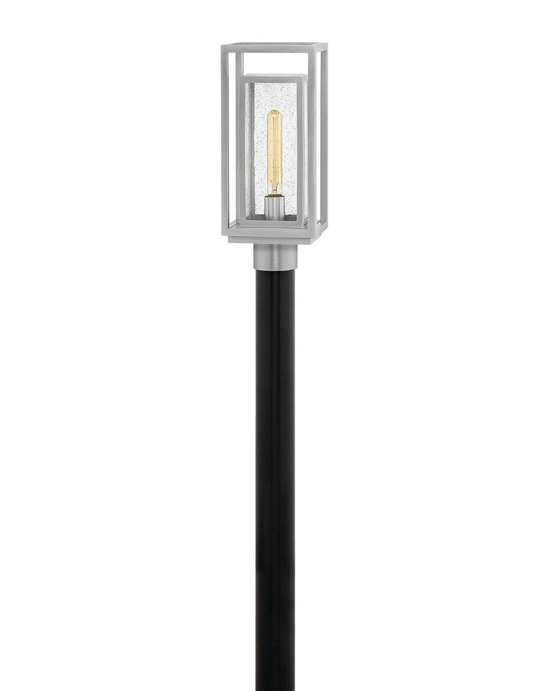 Republic Outdoor Post Light in Satin Nickel