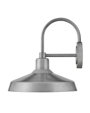 Forge Large Outdoor Wall Sconce in Antique Brushed Aluminum